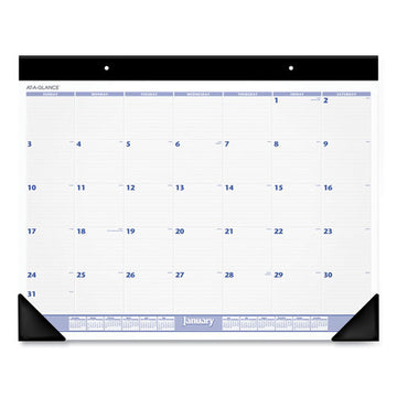 AT-A-GLANCE® Desk Pad, 22 X 17, White Sheets, Black Binding, Black Corners, 12-month (jan To Dec): 2022 freeshipping - TVN Wholesale